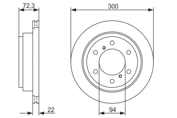 BOSCH 0 986 479 373 Bremsscheiben &Oslash; 300mm f&uuml;r Hinterachse