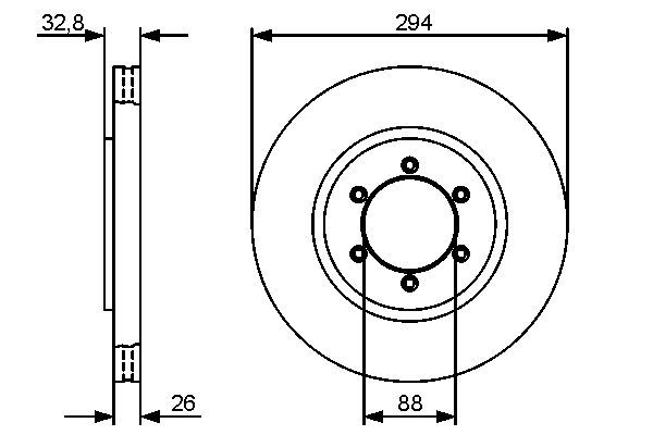 BOSCH 0 986 479 416 Bremsscheiben &Oslash; 294mm f&uuml;r Vorderachse