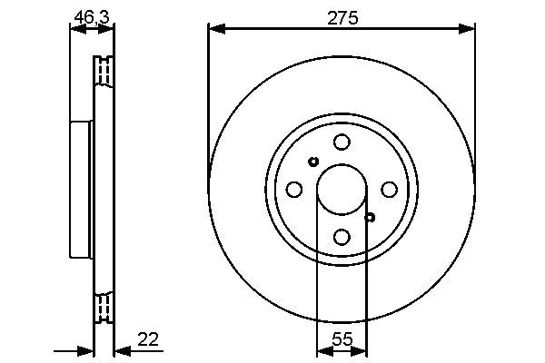 BOSCH 0 986 479 431 Bremsscheiben &Oslash; 275mm f&uuml;r Vorderachse