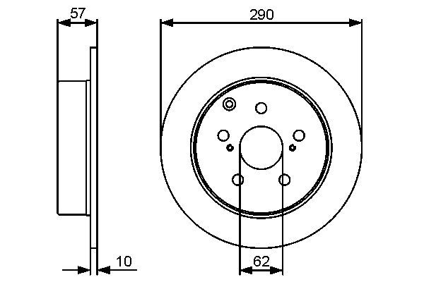 BOSCH 0 986 479 448 Bremsscheiben &Oslash; 290mm f&uuml;r Hinterachse