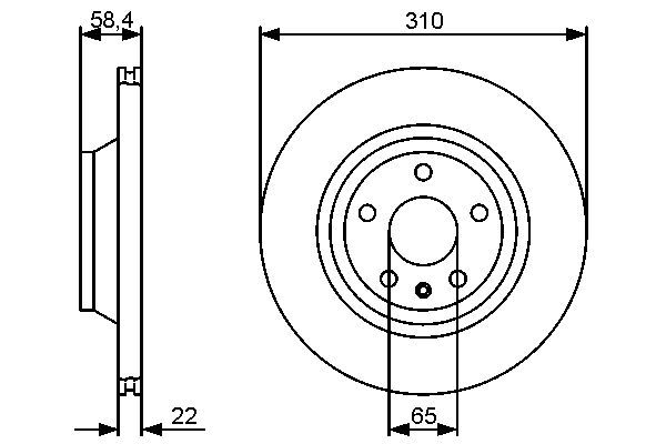 BOSCH 0 986 479 466 Bremsscheiben &Oslash; 310mm f&uuml;r Hinterachse