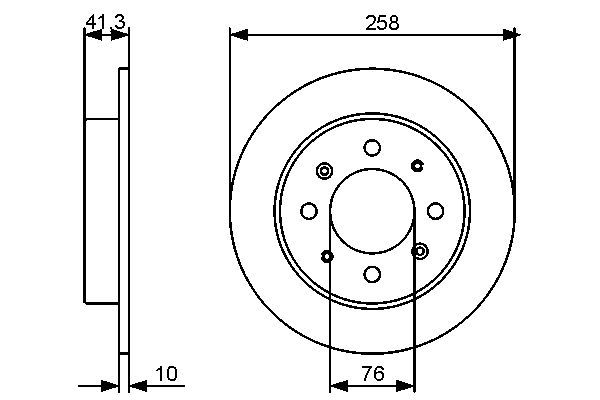 BOSCH 0 986 479 462 Bremsscheiben &Oslash; 258mm f&uuml;r Hinterachse
