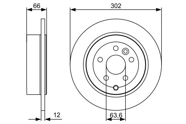 BOSCH 0 986 479 518 Bremsscheiben &Oslash; 302mm f&uuml;r Hinterachse
