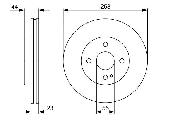 BOSCH 0 986 479 541 Bremsscheiben &Oslash; 2579mm f&uuml;r Vorderachse