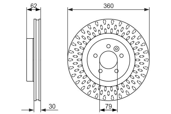 BOSCH 0 986 479 578 Bremsscheibe &Oslash; 360mm f&uuml;r Vorderachse