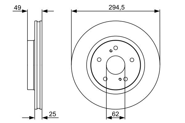 BOSCH 0 986 479 559 Bremsscheiben &Oslash; 294mm f&uuml;r Vorderachse
