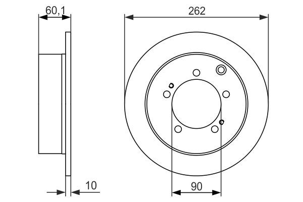 BOSCH 0 986 479 603 Bremsscheiben &Oslash; 262mm f&uuml;r Hinterachse