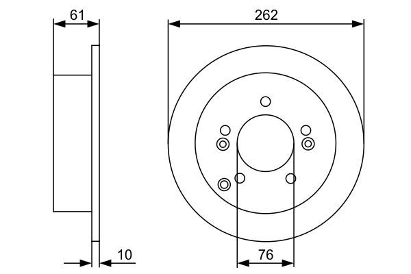 BOSCH 0 986 479 C03 Bremsscheiben &Oslash; 262mm f&uuml;r Hinterachse