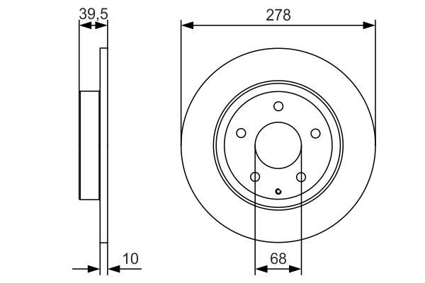 BOSCH 0 986 479 C22 Bremsscheiben &Oslash; 278mm f&uuml;r Hinterachse