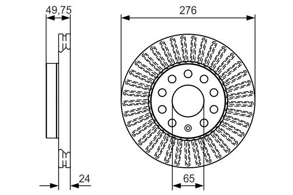 BOSCH 0 986 479 C47 Bremsscheiben &Oslash; 276mm f&uuml;r Vorderachse
