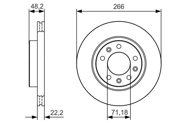 BOSCH 0 986 479 C34 Bremsscheiben &Oslash; 266mm f&uuml;r Vorderachse