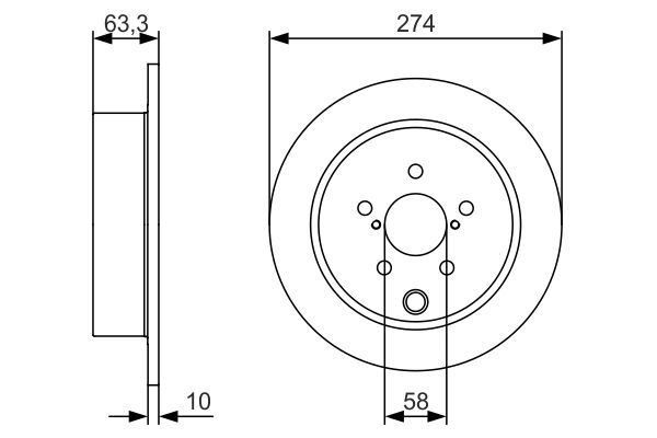 BOSCH 0 986 479 634 Bremsscheiben &Oslash; 274mm f&uuml;r Hinterachse