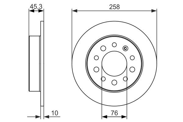 BOSCH 0 986 479 697 Bremsscheiben &Oslash; 258mm f&uuml;r Hinterachse