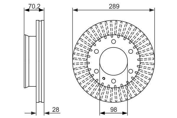 BOSCH 0 986 479 711 Bremsscheibe &Oslash; 2885mm f&uuml;r Vorderachse