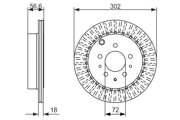 BOSCH 0 986 479 757 Bremsscheiben Ø 3018mm für Hinterachse