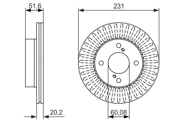 BOSCH 0 986 479 778 Bremsscheiben &Oslash; 231mm f&uuml;r Vorderachse