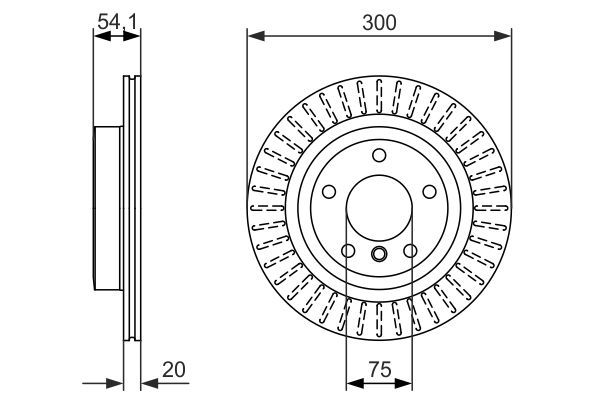 BOSCH 0 986 479 775 Bremsscheiben &Oslash; 300mm f&uuml;r Hinterachse