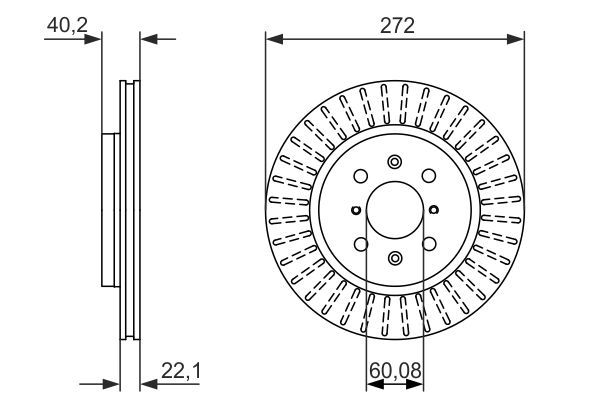 BOSCH 0 986 479 789 Bremsscheiben &Oslash; 2719mm f&uuml;r Vorderachse