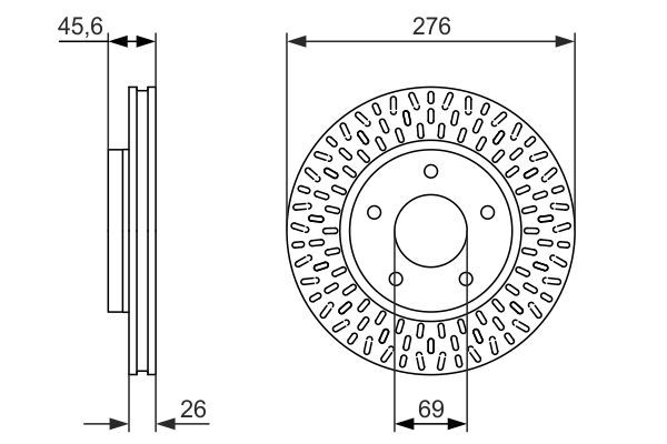 BOSCH 0 986 479 783 Bremsscheiben &Oslash; 2757mm f&uuml;r Vorderachse