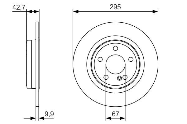 BOSCH 0 986 479 A04 Bremsscheiben &Oslash; 295mm f&uuml;r Hinterachse