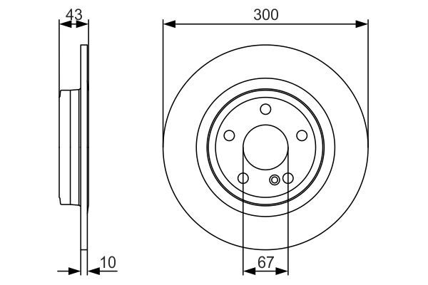 BOSCH 0 986 479 A38 Bremsscheiben &Oslash; 300mm f&uuml;r Hinterachse