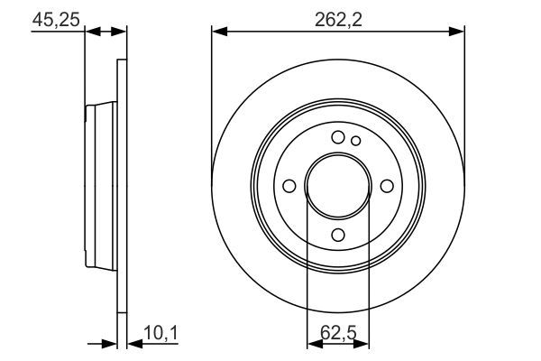 BOSCH 0 986 479 A44 Bremsscheiben &Oslash; 2621mm f&uuml;r Hinterachse