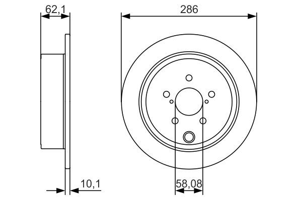 BOSCH 0 986 479 A10 Bremsscheiben &Oslash; 286mm f&uuml;r Hinterachse