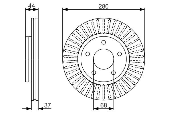 BOSCH 0 986 479 A28 Bremsscheiben &Oslash; 2796mm f&uuml;r Vorderachse