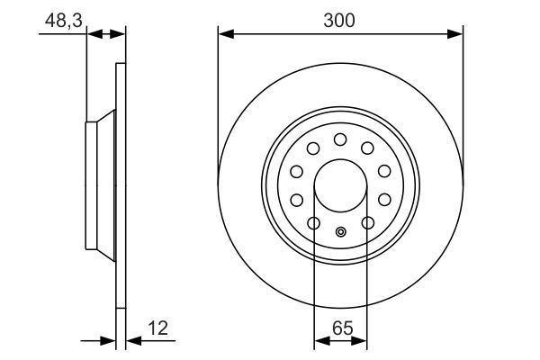 BOSCH 0 986 479 A84 Bremsscheiben Ø 300mm für Hinterachse