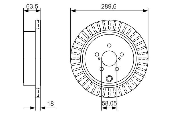 BOSCH 0 986 479 A83 Bremsscheiben &Oslash; 2896mm f&uuml;r Hinterachse