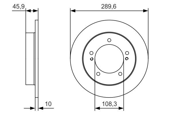 BOSCH 0 986 479 B09 Bremsscheiben &Oslash; 2896mm f&uuml;r Vorderachse