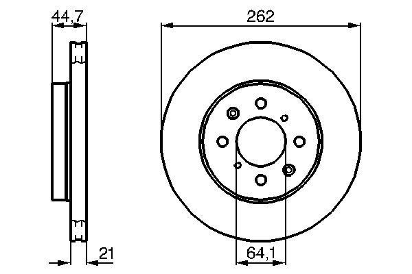 BOSCH 0 986 479 B23 Bremsscheiben &Oslash; 262mm f&uuml;r Vorderachse