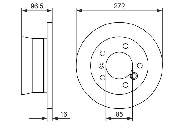 BOSCH 0 986 479 B33 Bremsscheiben &Oslash; 272mm f&uuml;r Hinterachse