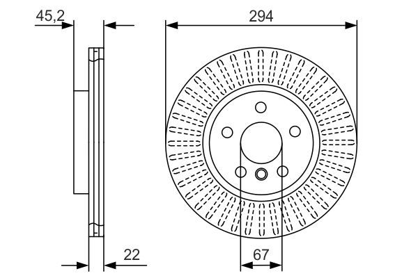 BOSCH 0 986 479 C91 Bremsscheiben &Oslash; 294mm f&uuml;r Vorderachse