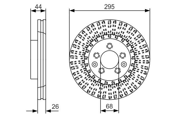 BOSCH 0 986 479 D16 Bremsscheibe &Oslash; 295mm f&uuml;r Vorderachse
