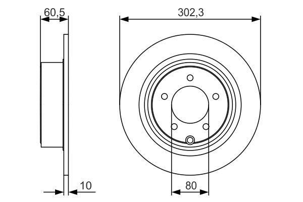 BOSCH 0 986 479 R07 Bremsscheiben &Oslash; 3023mm f&uuml;r Hinterachse