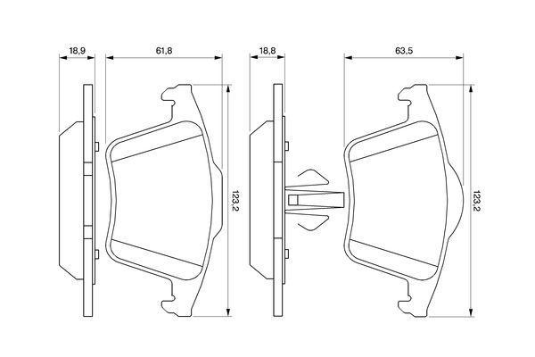 BOSCH 0 986 494 102 Bremsbelagsatz Scheibenbremse