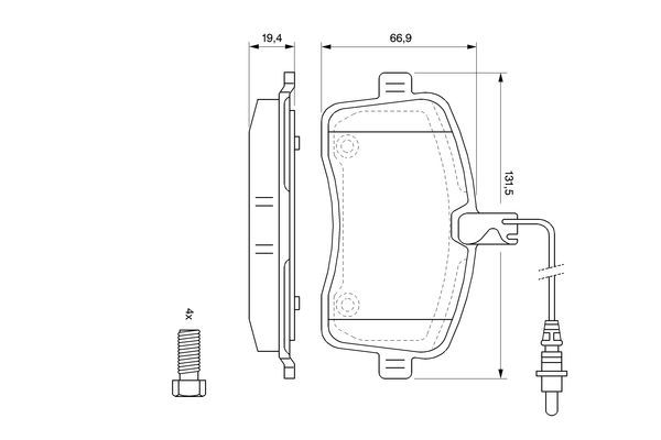 BOSCH 0 986 494 097 Bremsbelagsatz Scheibenbremse