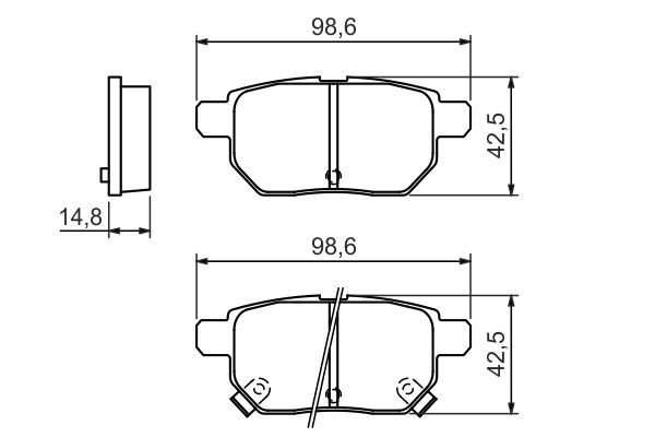 BOSCH 0 986 494 328 Bremsbelagsatz Scheibenbremse