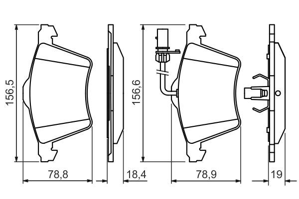 BOSCH 0 986 494 415 Bremsbelagsatz Scheibenbremse