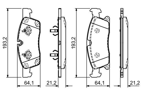 BOSCH 0 986 494 672 Bremsbelagsatz Scheibenbremse