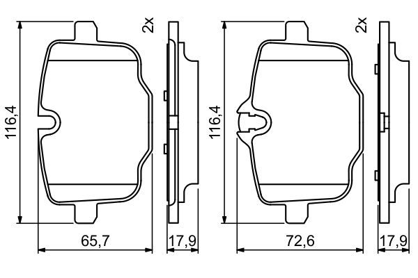 BOSCH 0 986 494 759 Bremsbelagsatz Scheibenbremse