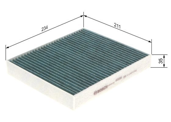 BOSCH 0 986 628 536 Filter Innenraumluft FILTER+
