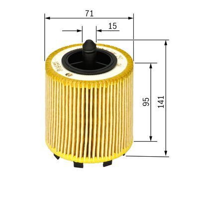 BOSCH 1 457 429 192 Ölfilter P9192 Ø 71mm Höhe 141mm