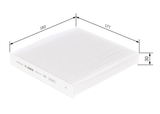 BOSCH 1 987 432 115 Filter Innenraumluft M2115