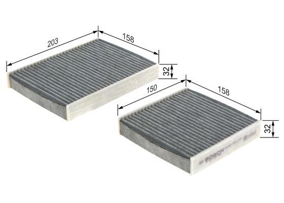 BOSCH 1 987 432 436 Filter Innenraumluft