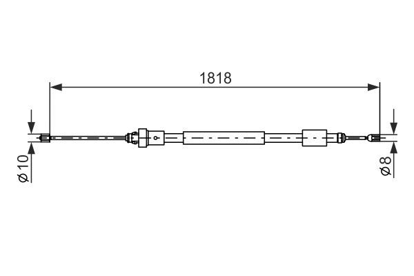 BOSCH 1 987 477 577 Seilzug Feststellbremse