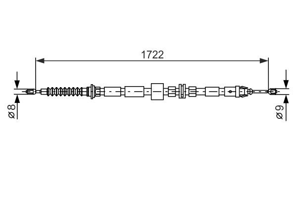 BOSCH 1 987 477 733 Seilzug Feststellbremse