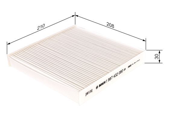 BOSCH 1 987 432 080 Filter Innenraumluft