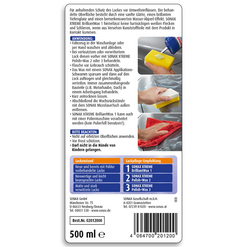 SONAX 02012000 XTREME Brilliantwax 1 500ml